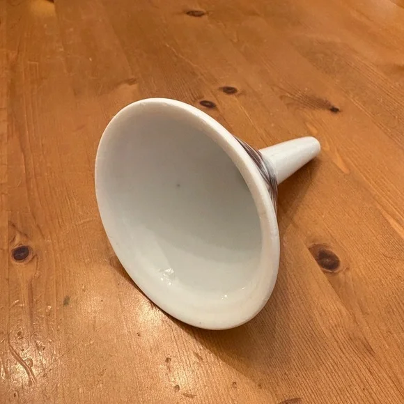 Blue and White Ceramic Funnel Decorative Home Accent - Picture 3 of 3